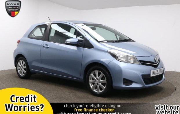 Used 2012 BLUE TOYOTA YARIS for sale in Manchester