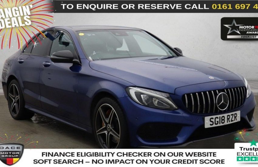 Used 2018 BLUE MERCEDES-BENZ C-CLASS for sale in Manchester