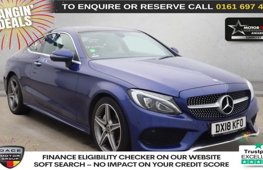 Used 2018 BLUE MERCEDES-BENZ C-CLASS for sale in Manchester