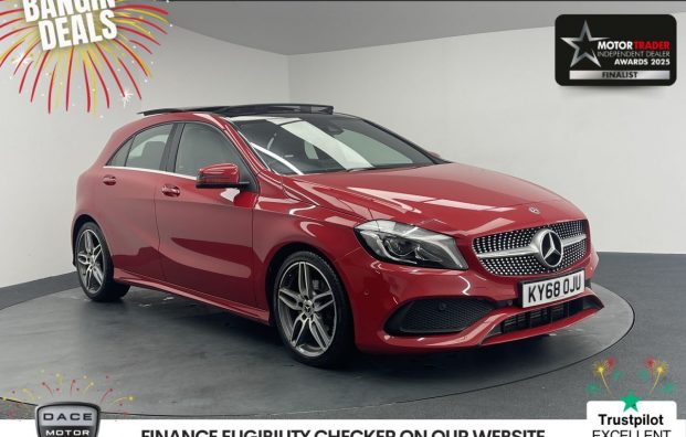 Used 2018 RED MERCEDES-BENZ A-CLASS for sale in Manchester