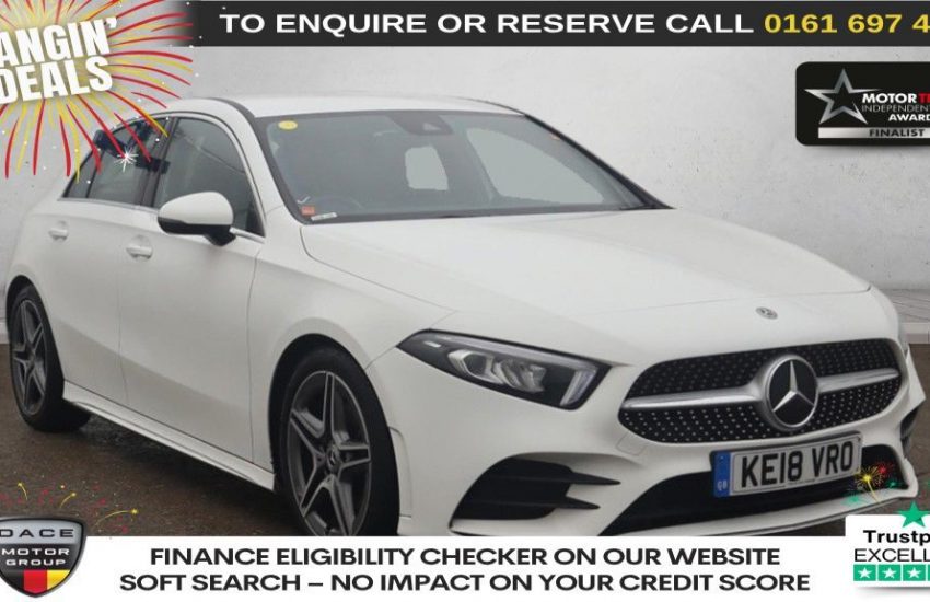 Used 2018 WHITE MERCEDES-BENZ A-CLASS for sale in Manchester