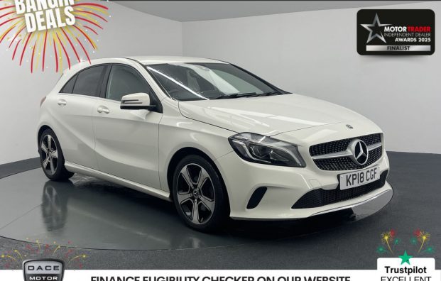 Used 2018 WHITE MERCEDES-BENZ A-CLASS for sale in Manchester
