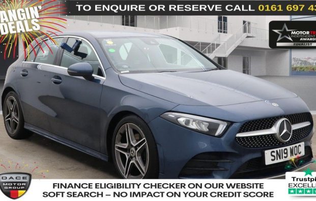 Used 2019 BLUE MERCEDES-BENZ A-CLASS for sale in Manchester