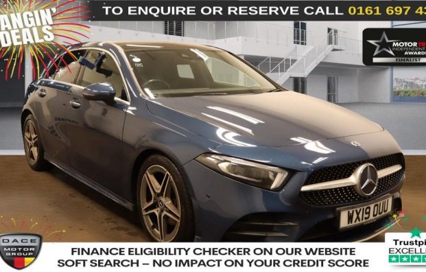 Used 2019 BLUE MERCEDES-BENZ A-CLASS for sale in Manchester