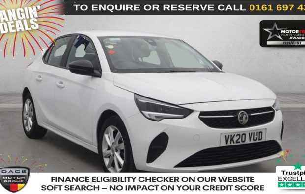 Used 2020 WHITE VAUXHALL CORSA for sale in Manchester