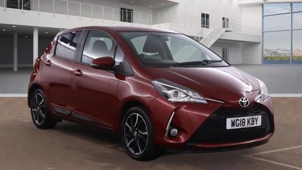 Used 2018 RED TOYOTA YARIS for sale in Manchester