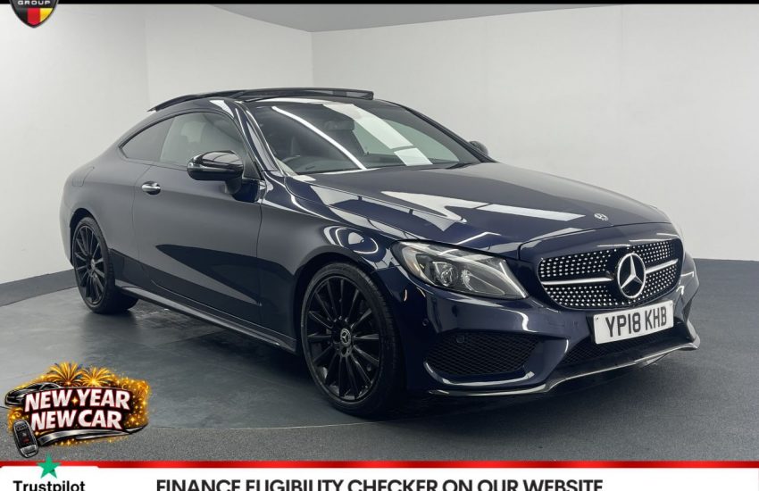Used 2018 BLUE MERCEDES-BENZ C-CLASS for sale in Manchester