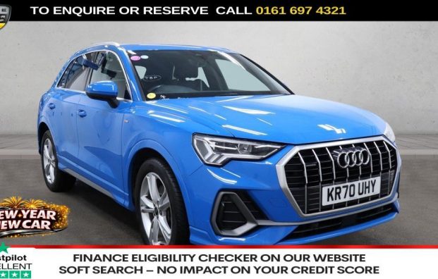 Used 2020 BLUE AUDI Q3 for sale in Manchester