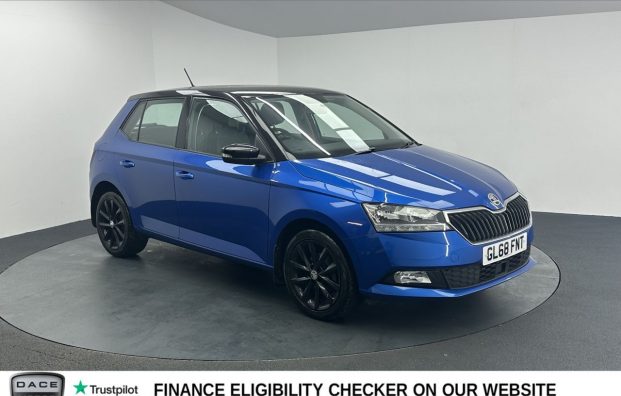 Used 2019 BLUE SKODA FABIA for sale in Manchester
