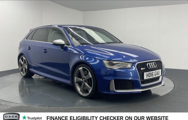 Used 2016 BLUE AUDI RS3 for sale in Manchester