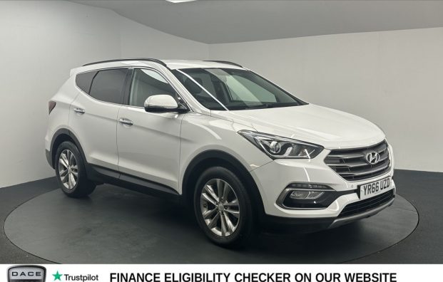 Used 2016 WHITE HYUNDAI SANTA FE for sale in Manchester