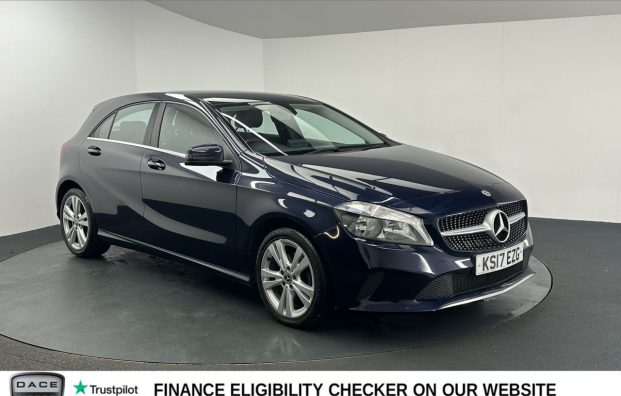 Used 2017 BLUE MERCEDES-BENZ A-CLASS for sale in Manchester