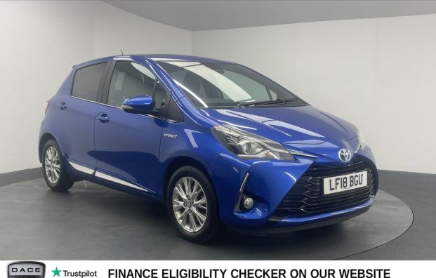 Used 2018 BLUE TOYOTA YARIS for sale in Manchester
